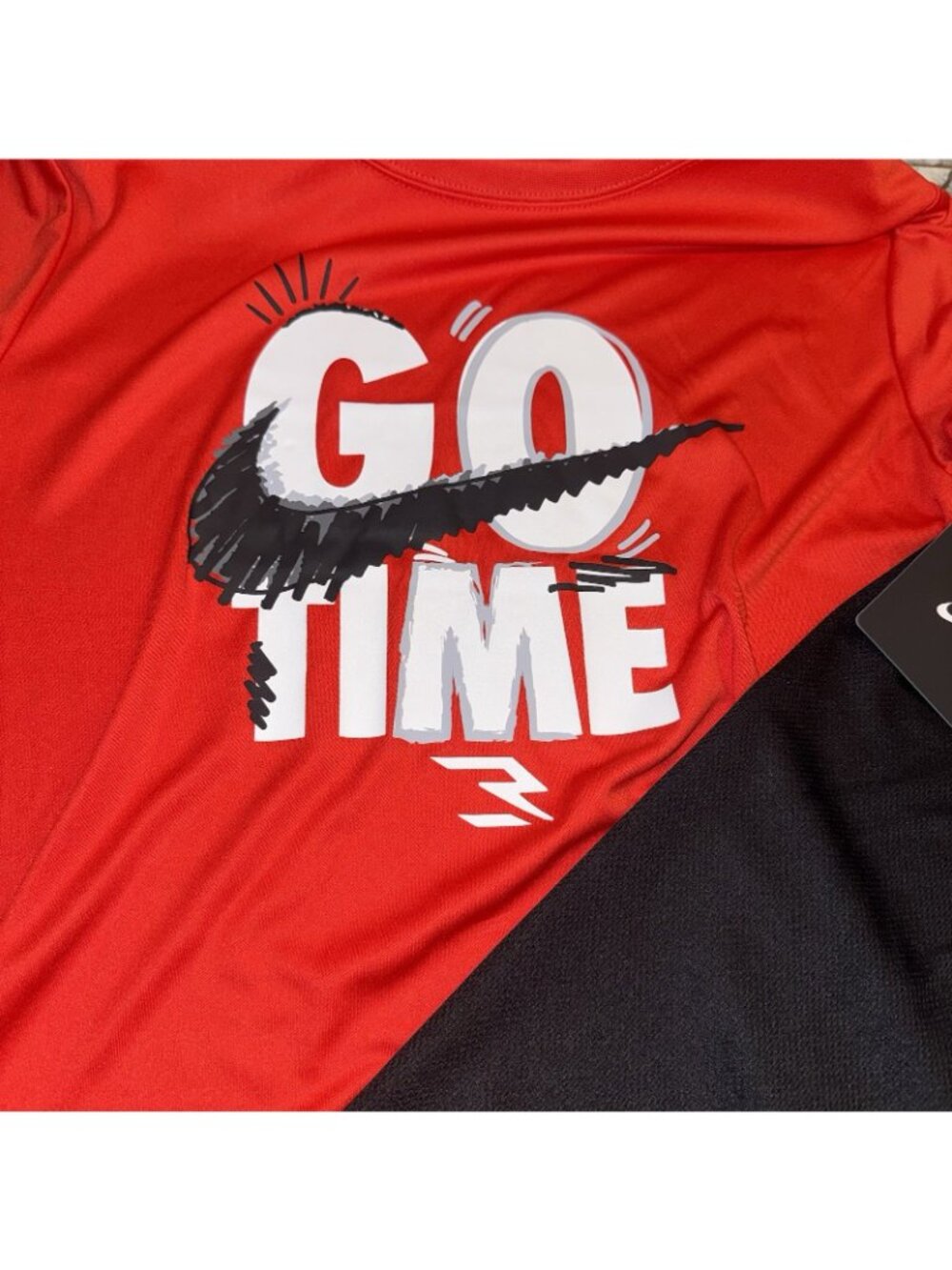 Nike 3Brand Boys Youth Large Russel Wilson Outfit Set Red Black NEW - Picture 2 of 2